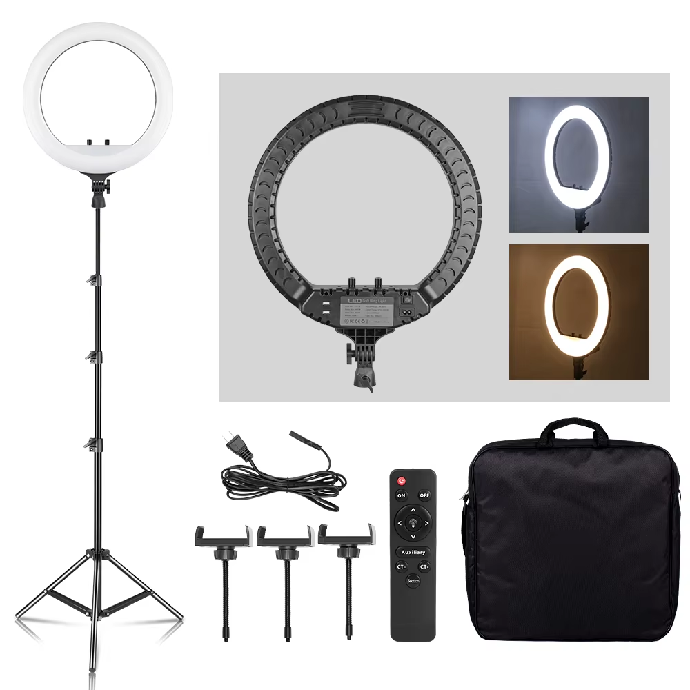 Photography Lighting Set Up - SH 18 Inch Knob Ring Light