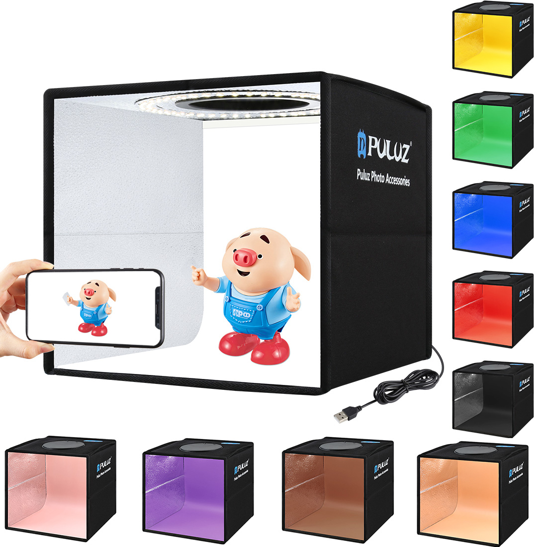 Photography Lighting Softbox - Portable Desktop Foldable Mini Softbox with