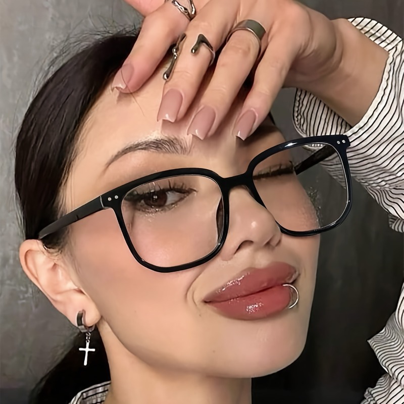 Photography Lighting Game - Large Square Frame Anti-Blue Light Glasses