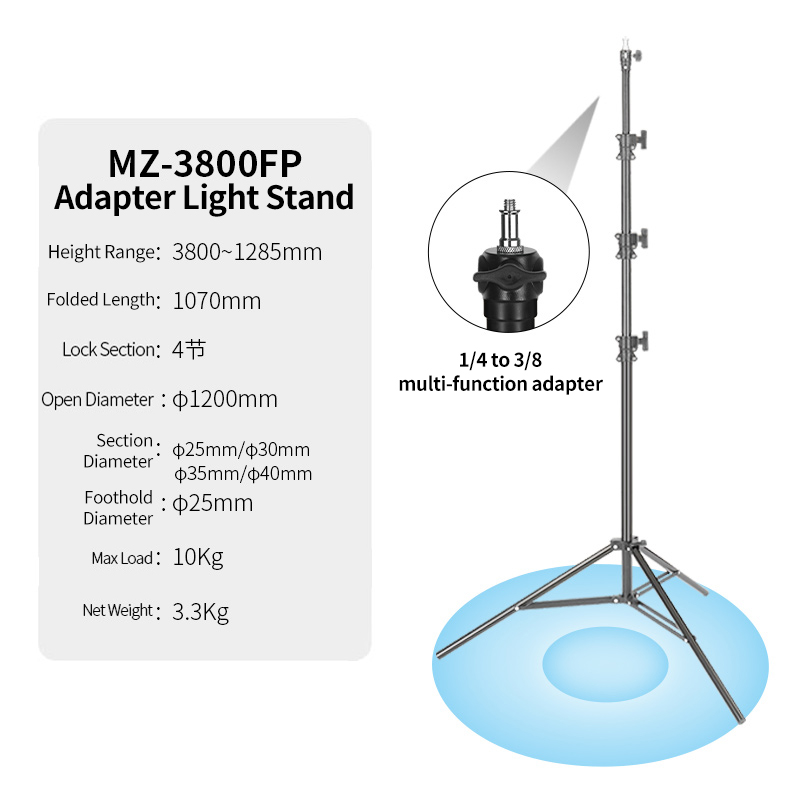 Good Lighting In Photography - JINBEI MZ-3800FP Professional Photography Industrial Tripod