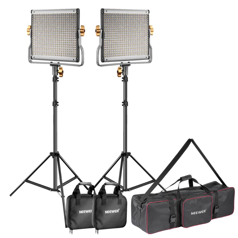 Photography Lighting Kit Neewer - Neewer 2-Pack Dimmable Bi-color 480 LED