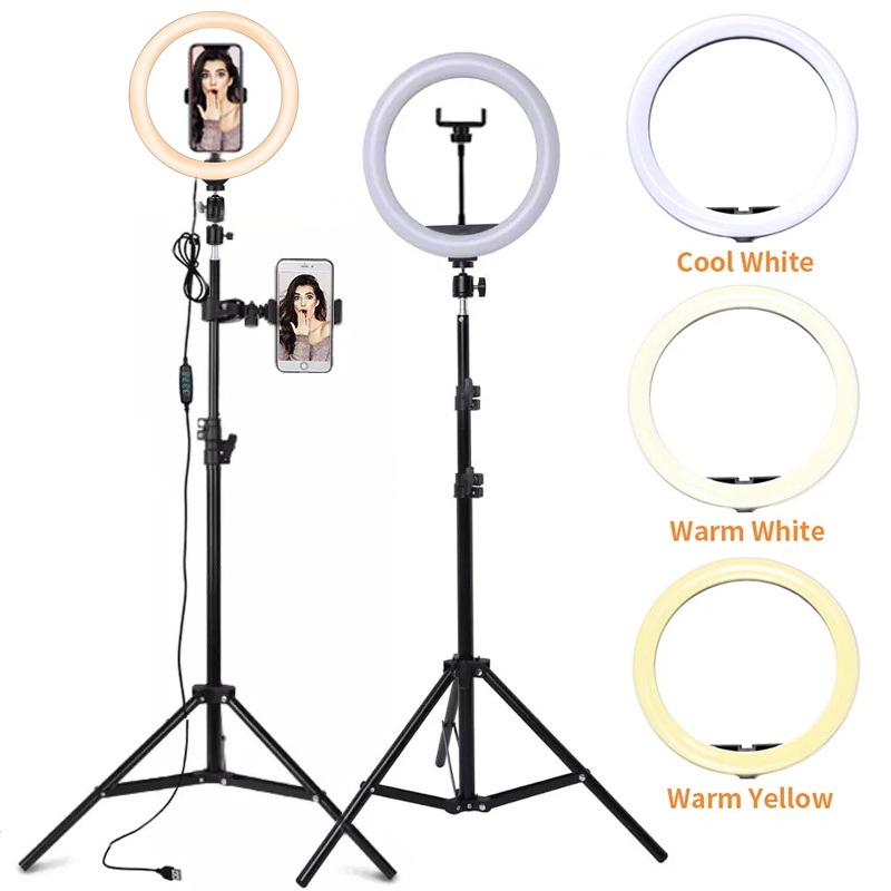 6/10/12 Inch LED Selfie Ring L - Photography Lighting Set Up ulasan dan harga