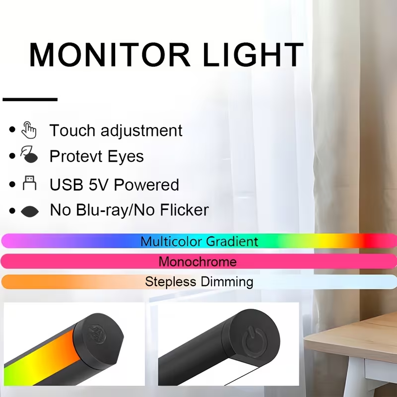 Monitor Light Bar LED Computer - Photography Lighting Game ulasan dan harga
