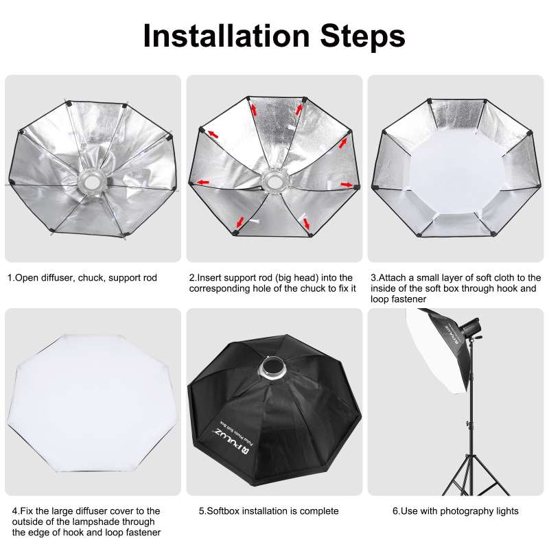 PULUZ 95cm Octagon Photography - Photography Lighting Softbox ulasan dan harga