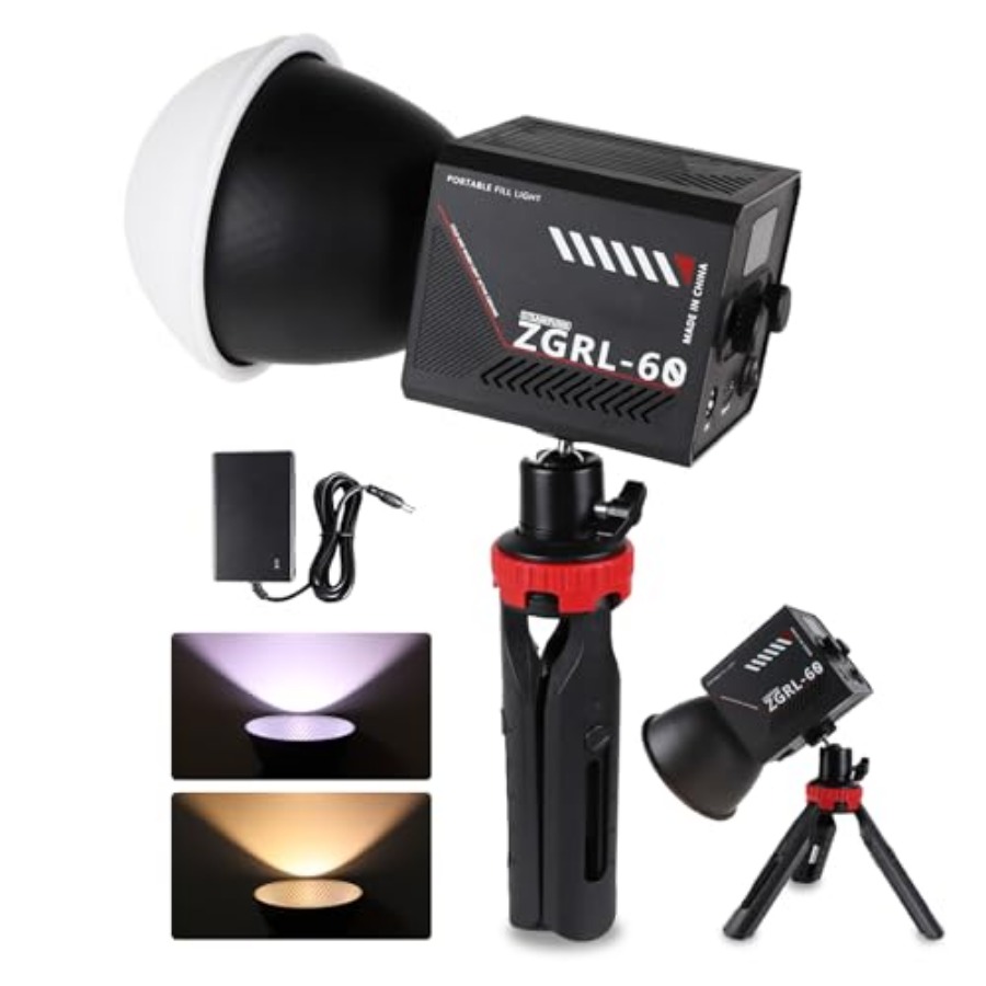 60W COB LED Video Light Handhe - Photography Lighting For Studio ulasan dan harga