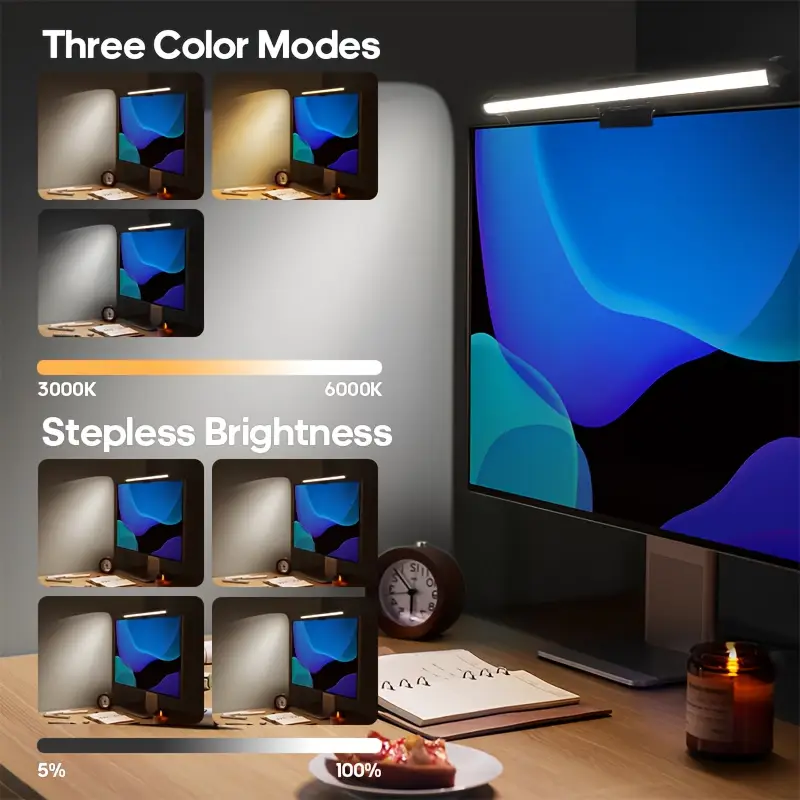 USB LED Desk Lamp Screen Hangi - Photography Lighting Game ulasan dan harga