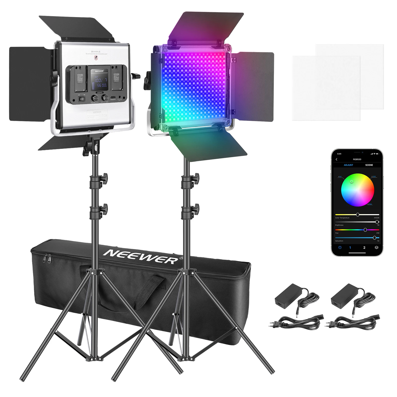 Neewer 2/3 Packs 530 RGB Led L - Photography Lighting Kit Neewer ulasan dan harga