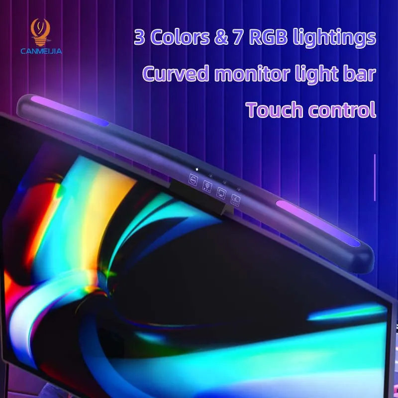 Curved LED Monitor Light Bar U - Photography Lighting Game ulasan dan harga