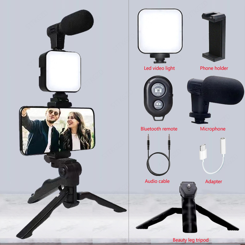 AY49 Smartphone Vlogging Kit W - Iris Photography Led Lighting Pack ulasan dan harga